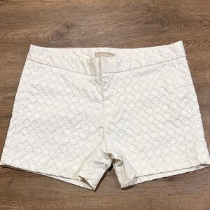 Banana Republic White Eyelet High-Rise Shorts